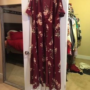 Red floral print Dress